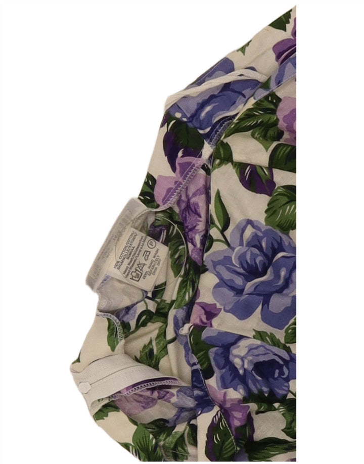 Abito senza spalline da donna Simon Jeffrey UK 16 Grande motivo floreale multicolore