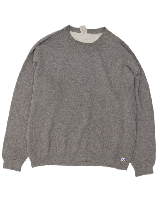 RUSSELL ATHLETIC Felpa da uomo Maglione XL Cotone grigio