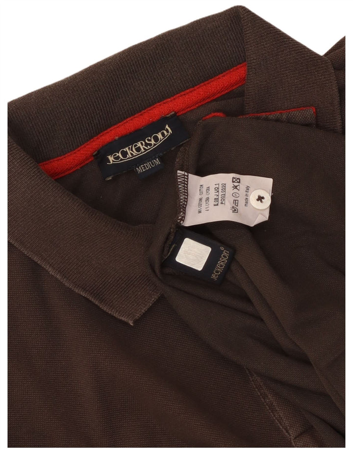 Polo da uomo Jeckerson in cotone marrone medio