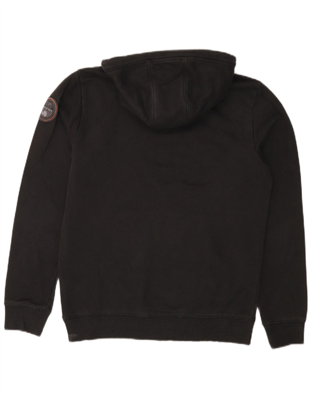 Maglione con cappuccio grafico geografico da uomo NAPAPIJRI piccolo in cotone nero