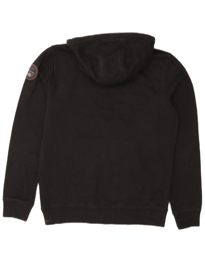 Maglione con cappuccio grafico geografico da uomo NAPAPIJRI piccolo in cotone nero