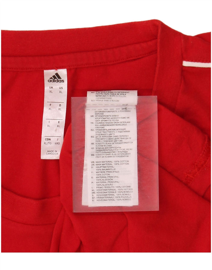 T-shirt da uomo Adidas Top XL rossa in cotone