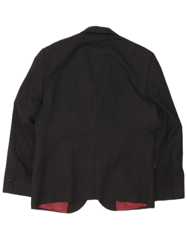 Giacca blazer a 2 bottoni su misura da uomo Marks & Spencer UK 42 grande nera