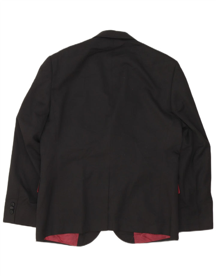 Giacca blazer a 2 bottoni su misura da uomo Marks & Spencer UK 42 grande nera