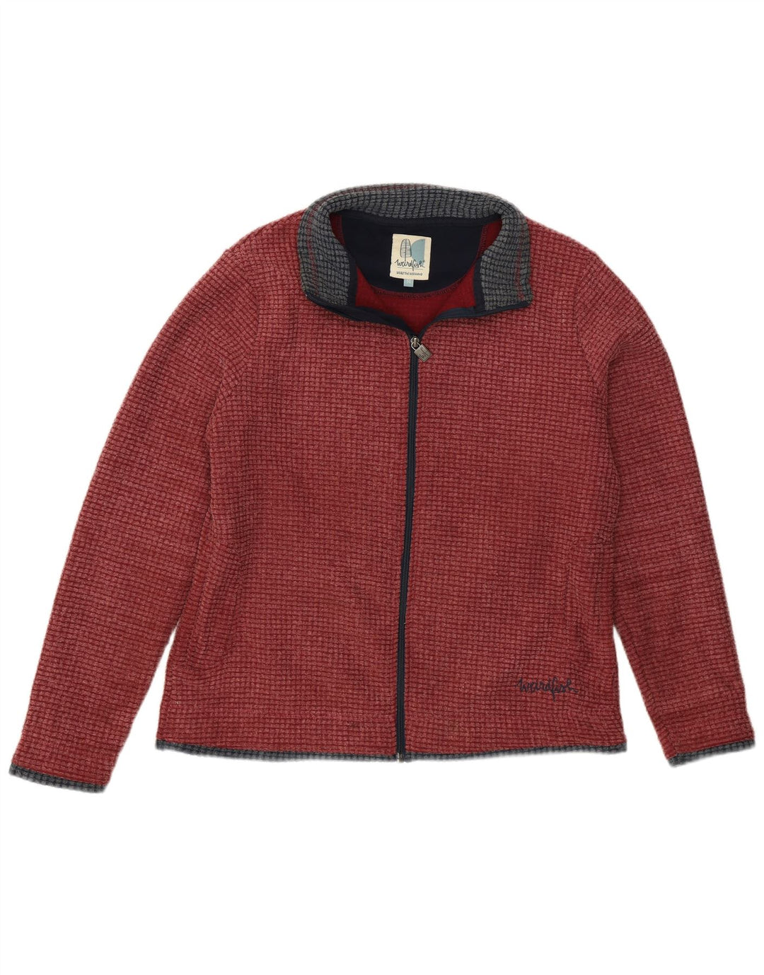 Giacca in pile da donna Weird Fish UK 14 Large Bordeaux Poliestere