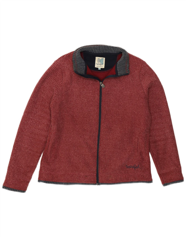 Giacca in pile da donna Weird Fish UK 14 Large Bordeaux Poliestere