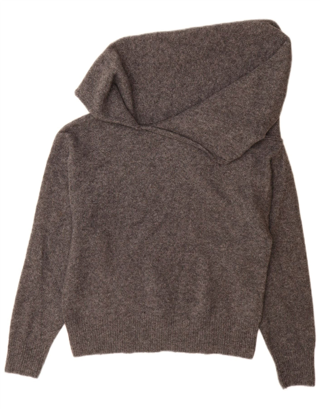 Maglione Zara da donna oversize con collo a scialle UK 10 piccolo poliestere grigio