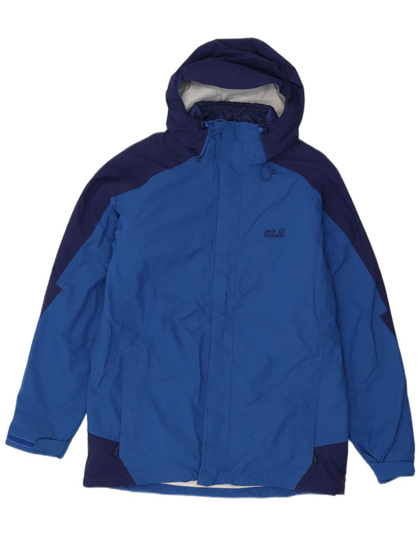 Giacca imbottita con cappuccio da donna Jack Wolfskin UK 48 3XL Blu Colourblock