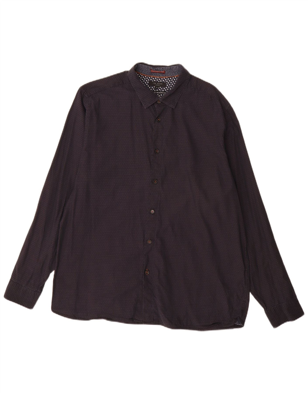 Ted Baker Camicia da uomo con motivo astratto taglia 6 XL Cotone maculato blu navy