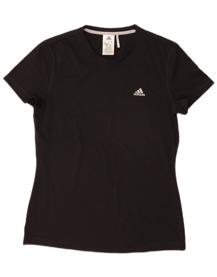 T-shirt Adidas Climalite da donna Top UK 12/14 poliestere nero medio