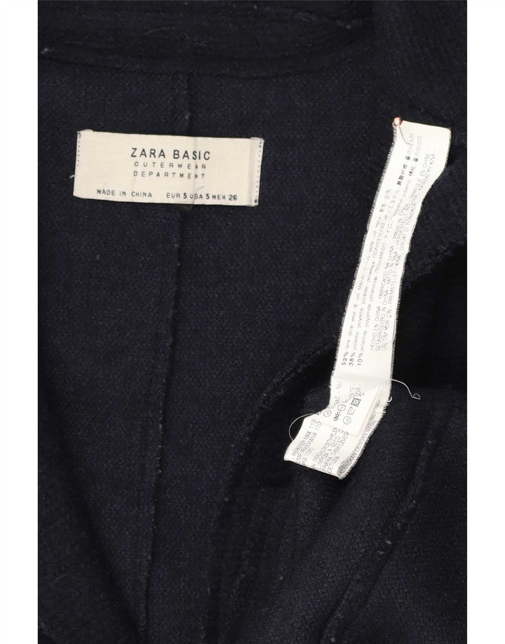 Soprabito oversize da donna Zara UK 10 piccolo in lana blu navy
