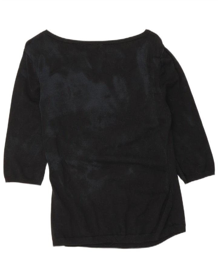 Top da donna Phase Eight manica 3/4 UK 12 viscosa nera media