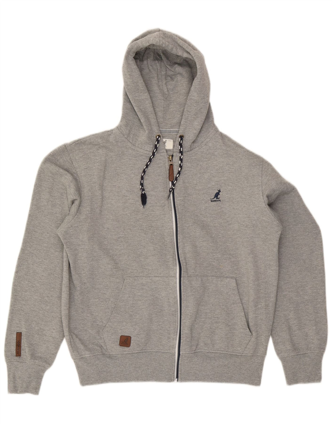 Maglione con cappuccio e zip da uomo Kangol grande grigio
