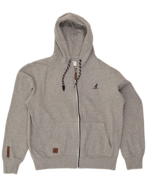 Maglione con cappuccio e zip da uomo Kangol grande grigio
