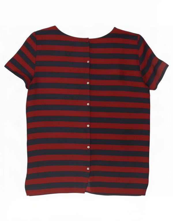 Camicetta da donna Tommy Hilfiger Top US 8 Poliestere a righe rosse medie