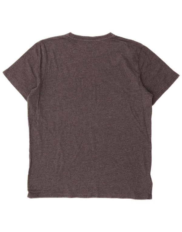 Fred Perry Mens T-Shirt Top Medium Grey Flecked Cotton