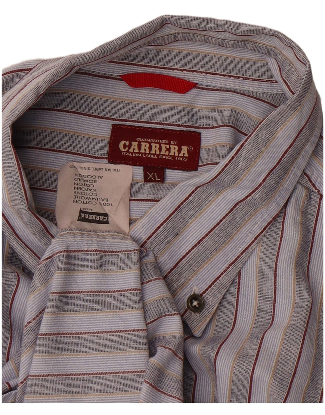 Camicia da uomo Carrera XL in cotone a righe blu