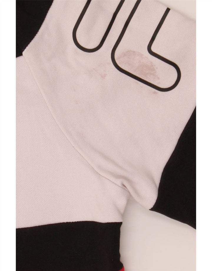FILA Felpa grafica da uomo Maglione piccolo in cotone color block multicolore