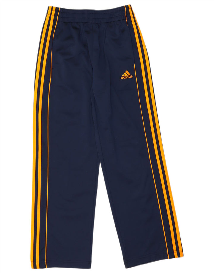 Pantaloni della tuta da ragazzo Adidas 10-11 anni medio poliestere blu navy