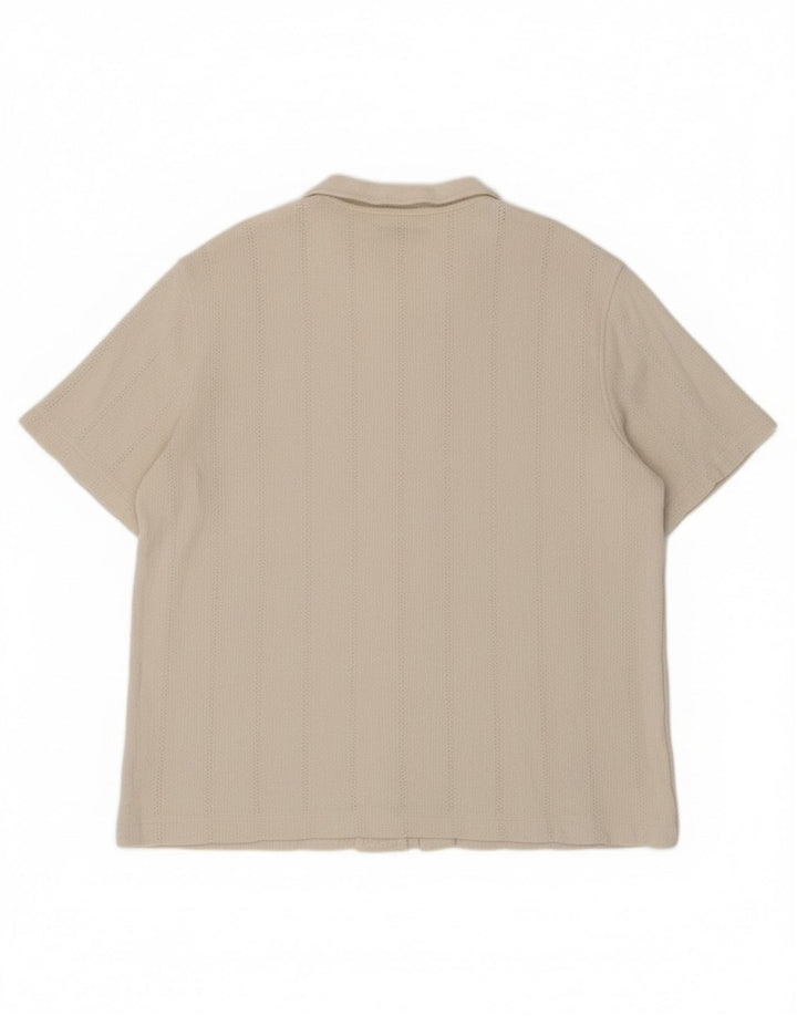 Camicia a maniche corte da uomo Marks & Spencer 2XL cotone bianco sporco