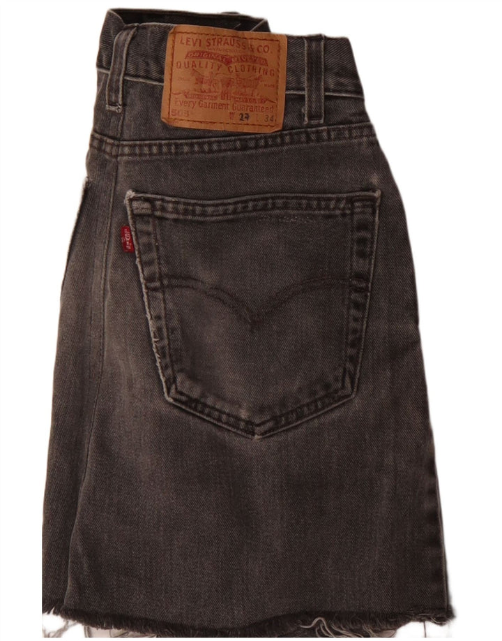 Gonna di jeans Levi's 503 da donna W24 XS Grigia