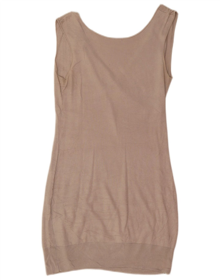 Abito maglione senza maniche da donna Massimo Dutti UK 12 Beige medio