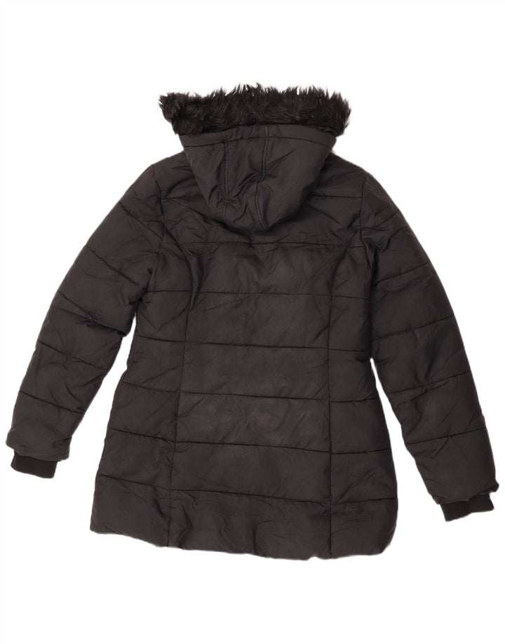 Cappotto imbottito con cappuccio Marks & Spencer per ragazze 12-13 anni in poliestere nero