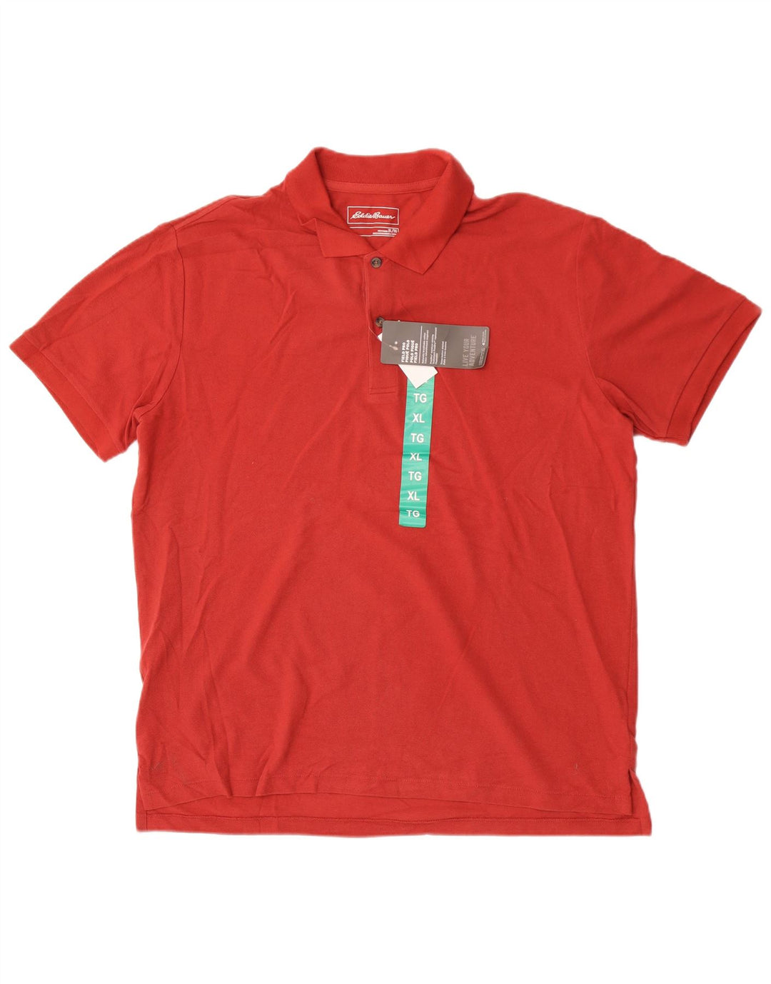 Polo da uomo Eddie Bauer XL in cotone rosso