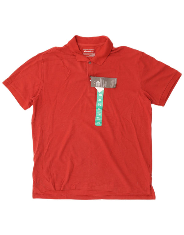 Polo da uomo Eddie Bauer XL in cotone rosso