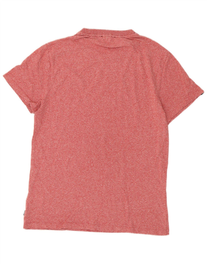 T-shirt da uomo SUPERDRY Top grande in cotone chiazzato rosso