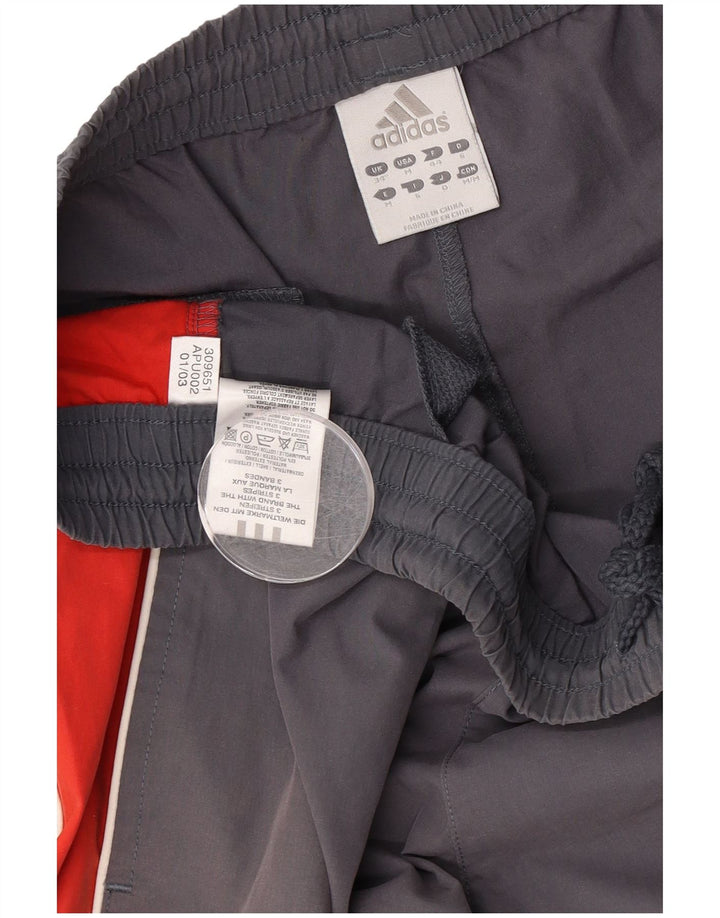 Pantaloncini sportivi da uomo Adidas Large in poliestere color block grigio