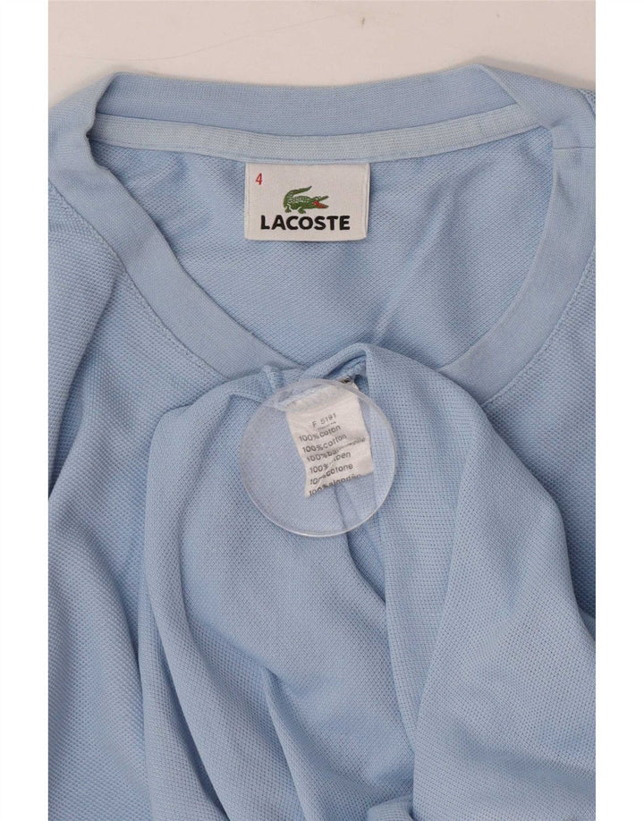 T-shirt da uomo Lacoste taglia 4 in cotone blu medio