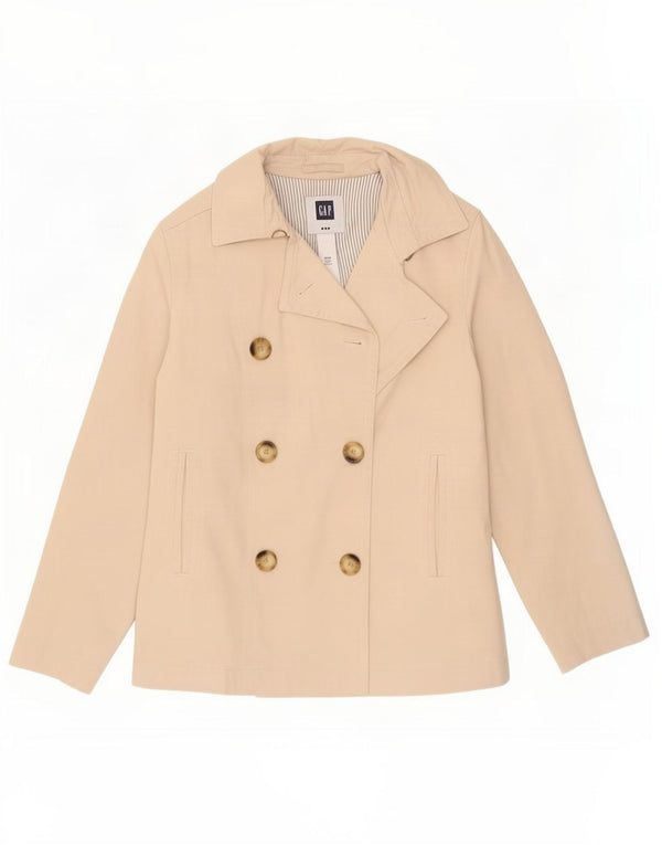 Gap Womens Pea Coat UK 12 Medium Beige Cotton