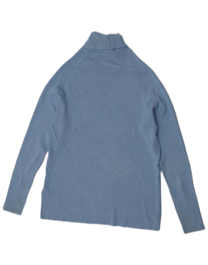 Top manica lunga da donna Marks & Spencer UK 18 XL viscosa blu
