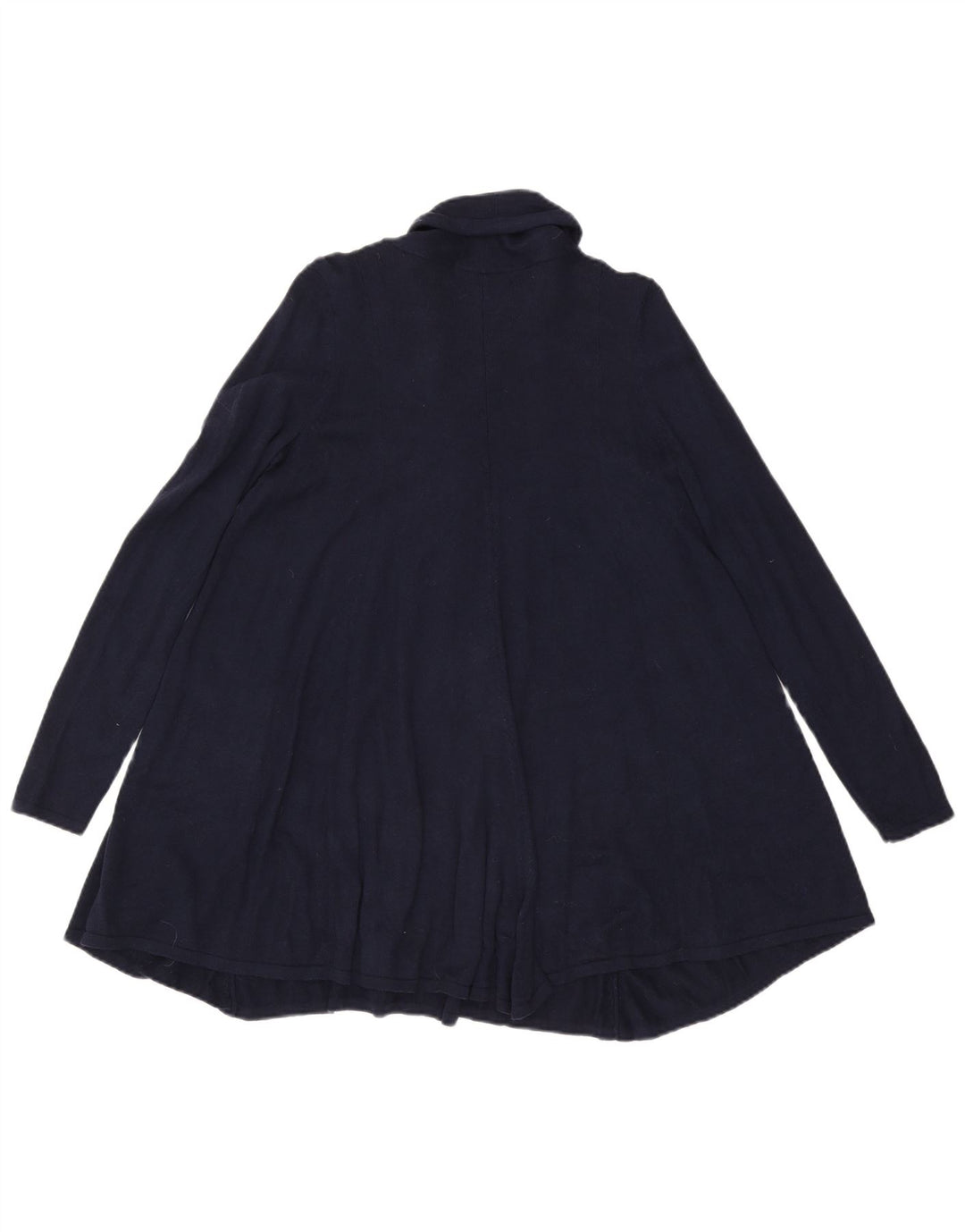 Maglione cardigan aperto lungo da donna Marks & Spencer UK 10 piccolo blu navy