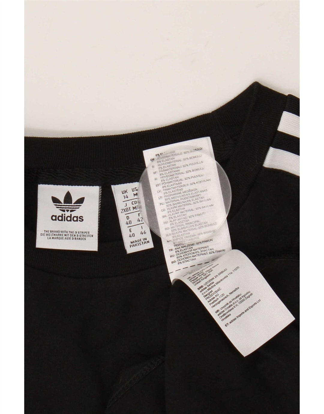 T-shirt da donna Adidas Top UK 14 cotone medio nero