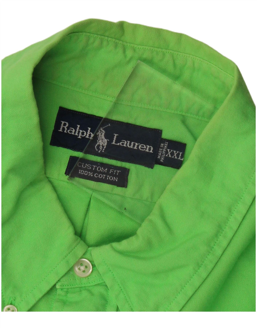 Camicia Ralph Lauren da uomo su misura 2XL cotone verde