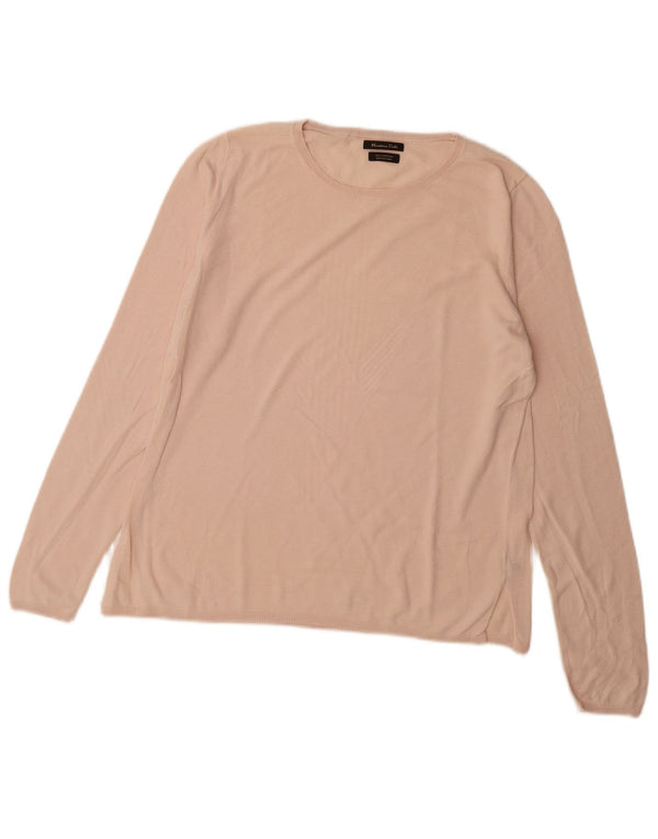 Massimo Dutti Maglione da donna con scollo a barchetta UK 16 Large Rosa