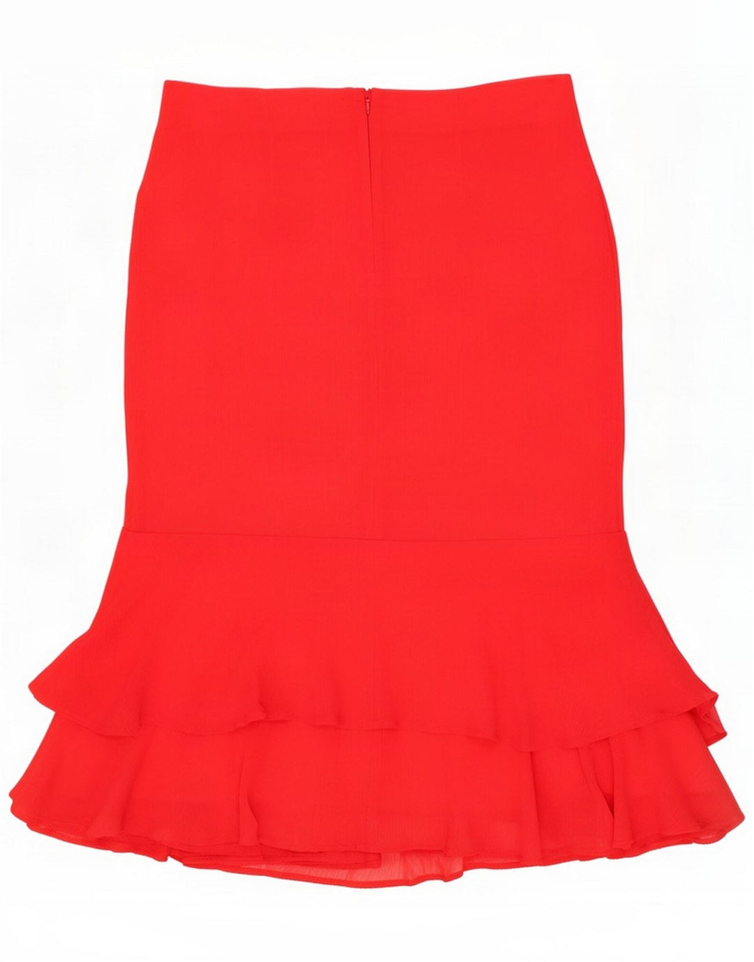 Gonna con volant da donna Marks & Spencer UK 12 media W32 poliestere rosso