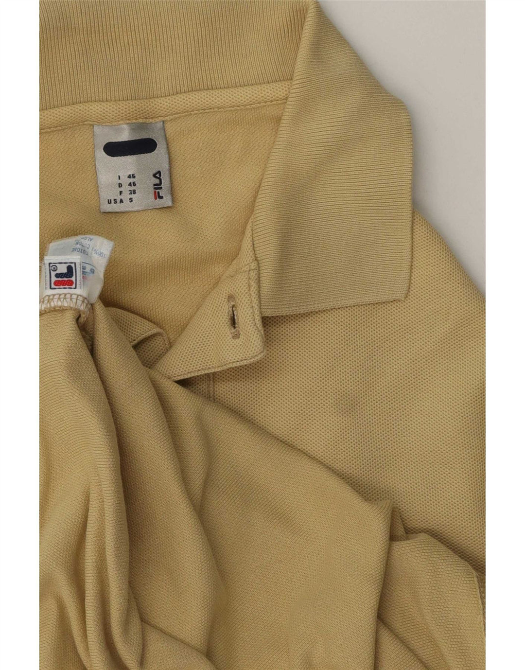 Polo Fila Uomo Regular Fit IT 46 Small Giallo Cotone