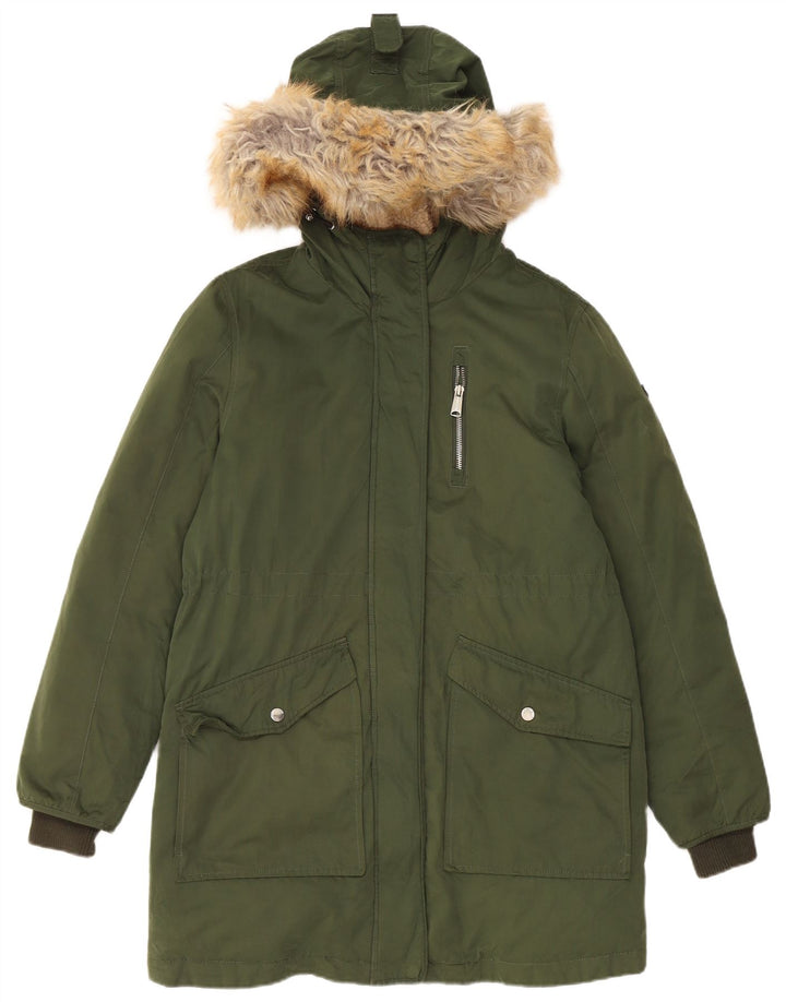 Giacca Parka con cappuccio da donna Tommy Hilfiger UK 14 Poliestere verde medio