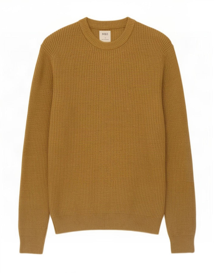 Maglione maglione girocollo da uomo Marks & Spencer medio kaki poliammide
