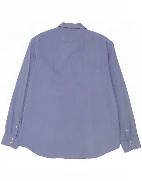 Camicia da uomo vestibilità regolare Hugo Boss taglia 43 17 XL cotone blu