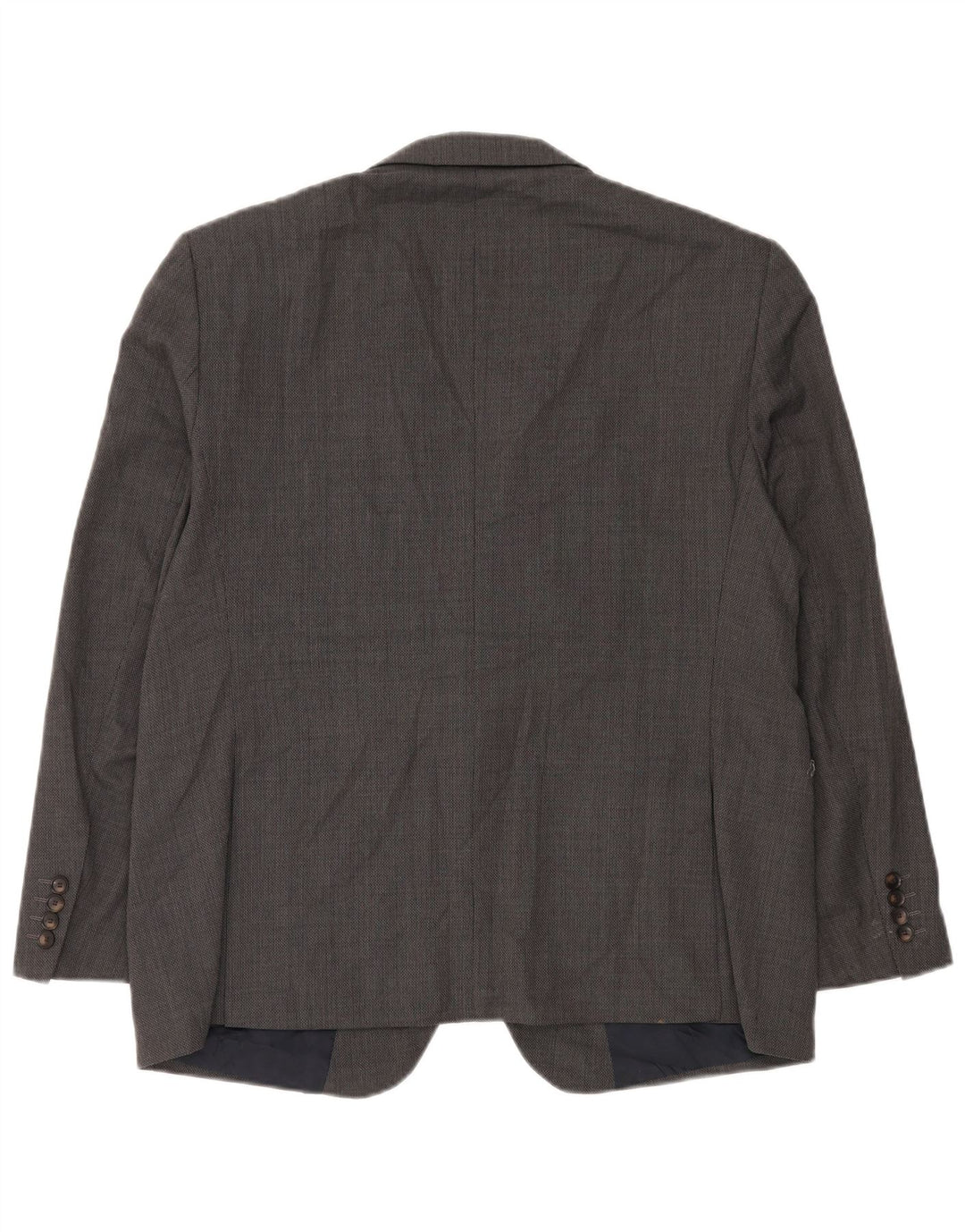 Giacca blazer corta da uomo a 2 bottoni Marks & Spencer UK 44 XL lana grigia