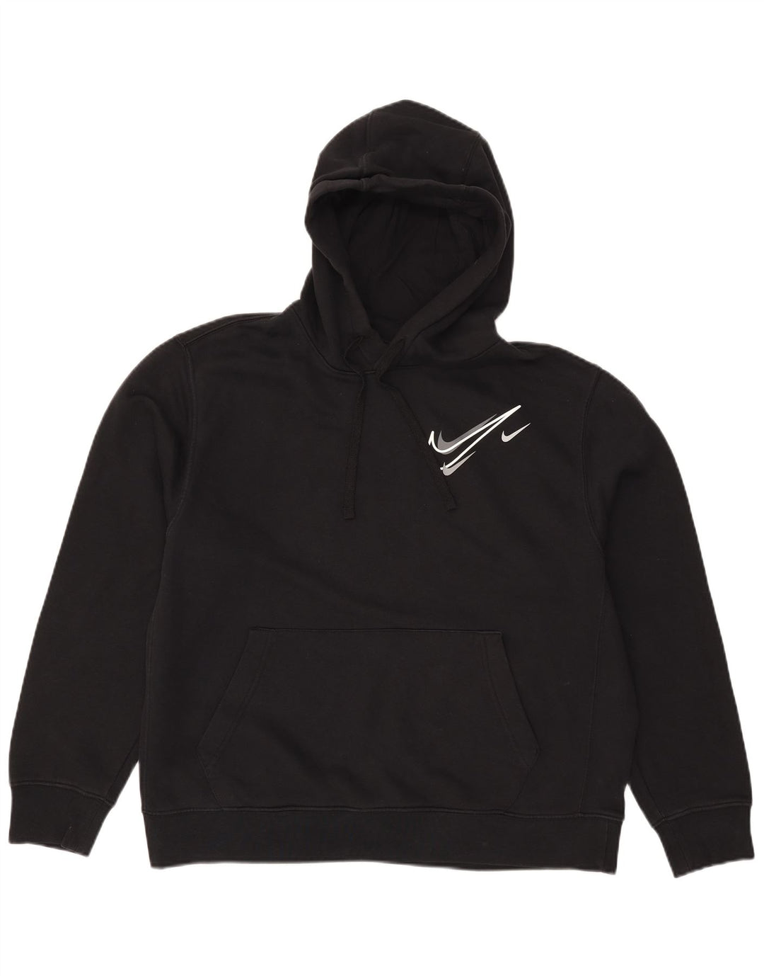 Felpa con cappuccio grafica Nike da uomo grande in cotone nero