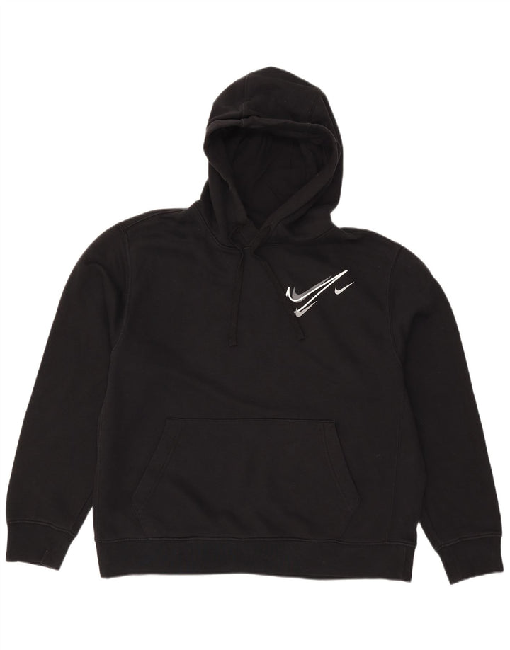 Felpa con cappuccio grafica Nike da uomo grande in cotone nero