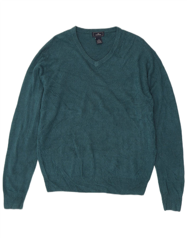 Maglione da uomo con scollo a V Dockers grande acrilico blu