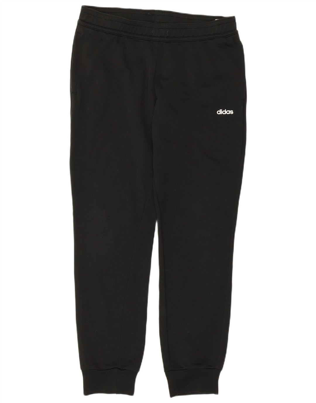 ADIDAS Womens Tracksuit Trousers Joggers UK 12/14 Medium Black Polyester