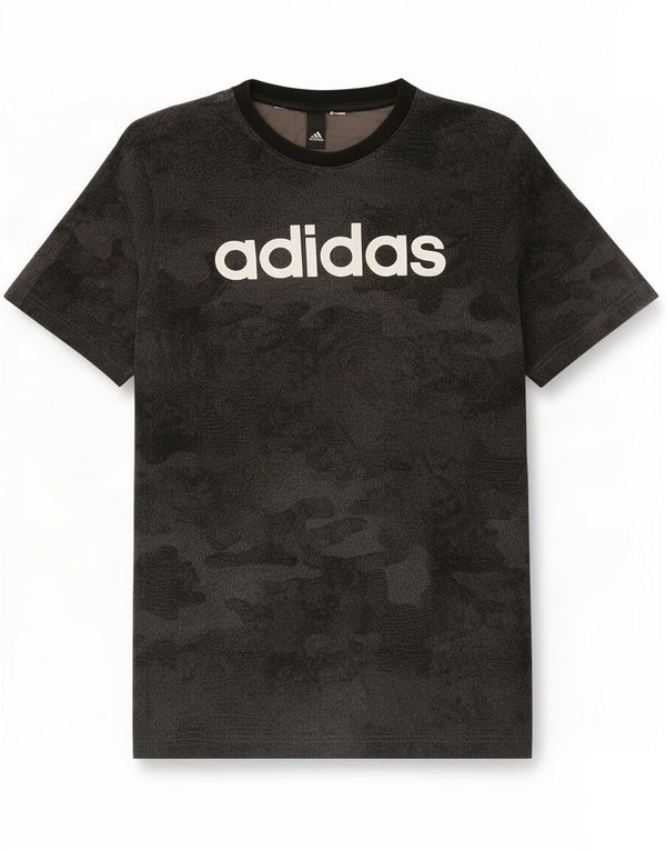 T-shirt grafica da uomo Adidas Top grigio medio mimetico