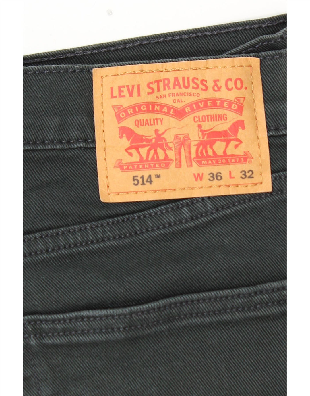 LEVI'S Jeans dritti da uomo 514 W36 L32 cotone nero